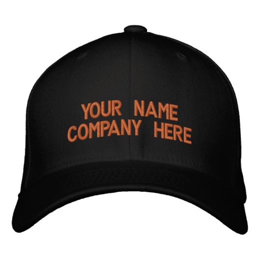 Casquette de baseball brodée avec nom de texte per (Devant)