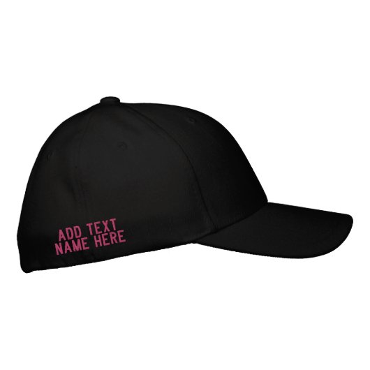 Casquette de baseball brodée avec nom de texte per (Droite)