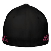 Casquette de baseball brodée avec nom de texte per (Dos)