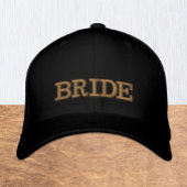 Casquette de baseball brodée BRIDE or / noir