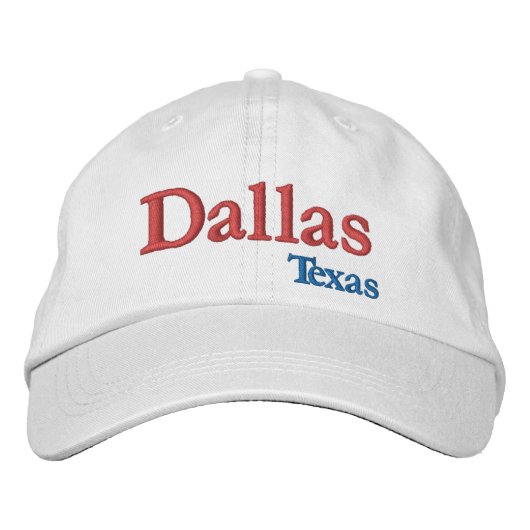 Casquette de baseball brodée Dallas Texas (Devant)