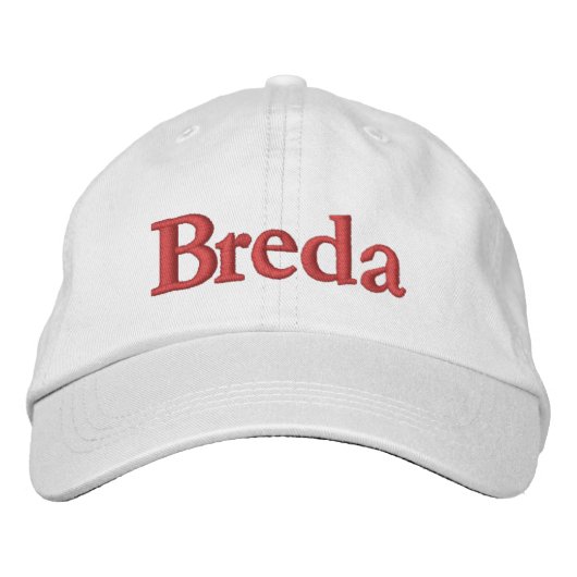Casquette de baseball brodée de Breda (Devant)