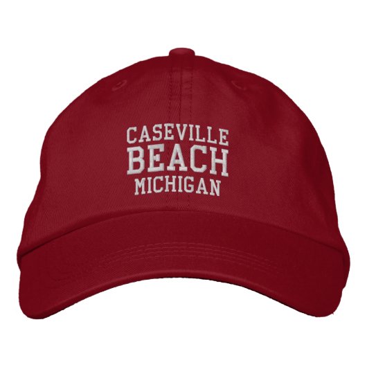 Casquette de baseball brodée de Caseville Beach Mi (Devant)