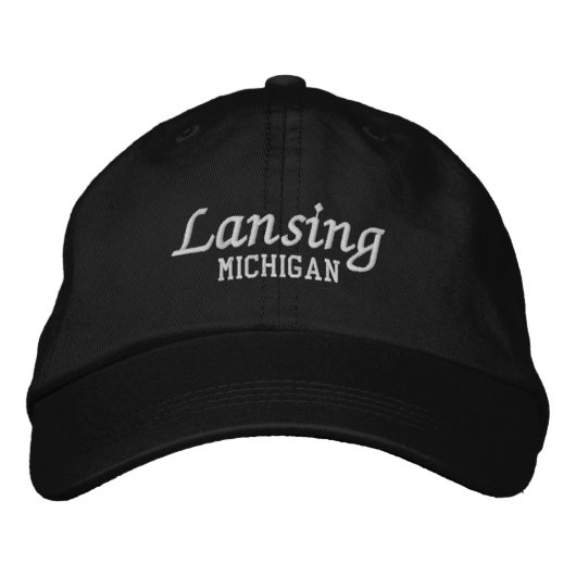 Casquette de baseball brodée de Lansing Michigan (Devant)