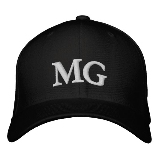 Casquette de baseball brodée de monogramme personn (Devant)
