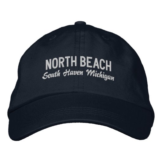 Casquette de baseball brodée de North Beach Michig (Devant)