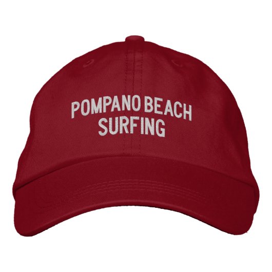 Casquette de baseball brodée de surf de Pompano Be (Devant)
