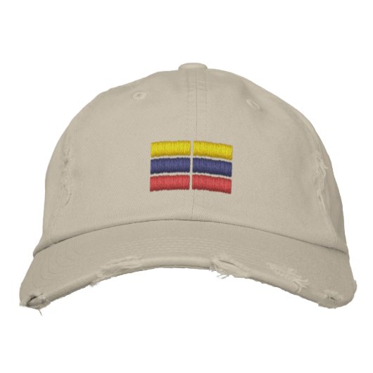 Casquette de baseball brodée du drapeau de Colombi (Devant)