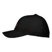 Casquette de baseball brodée First Aid Rouge / Noi (Gauche)