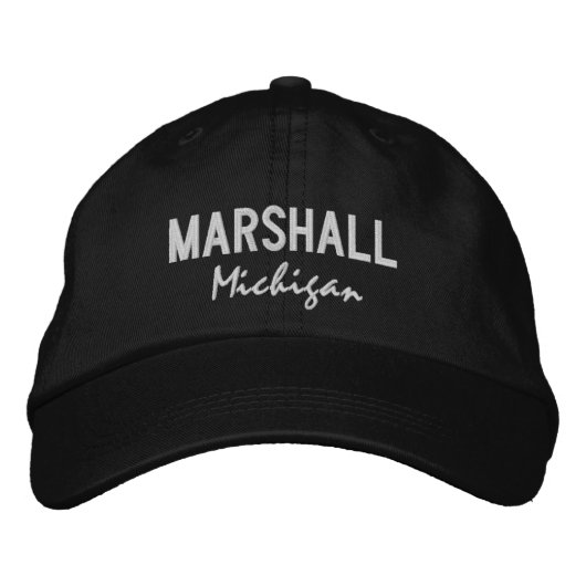 Casquette de baseball brodée Marshall Michigan (Devant)