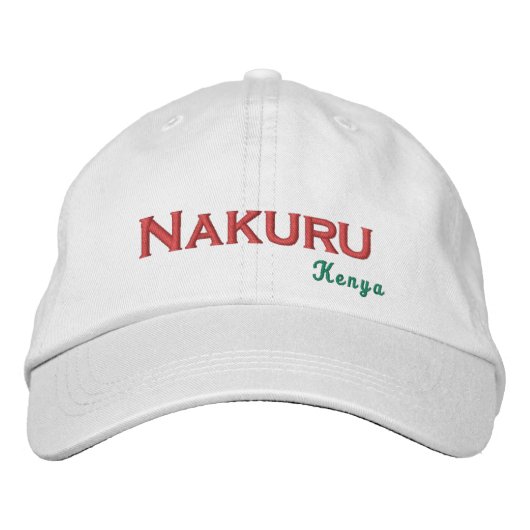 Casquette de baseball brodée Nakuru - Kenya (Devant)