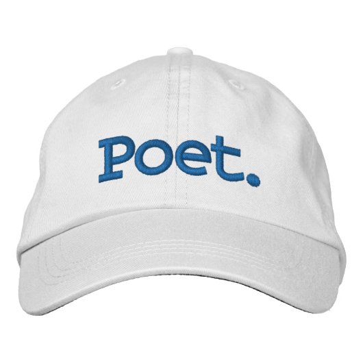 Casquette de baseball brodée Poète (Devant)