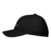 Casquette de baseball brodée SECURITY or / noir (Gauche)
