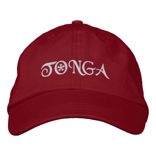 Casquette de baseball brodée Tonga (Devant)