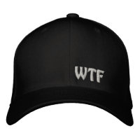 Casquette de baseball brodée WTF Flexfit en laine