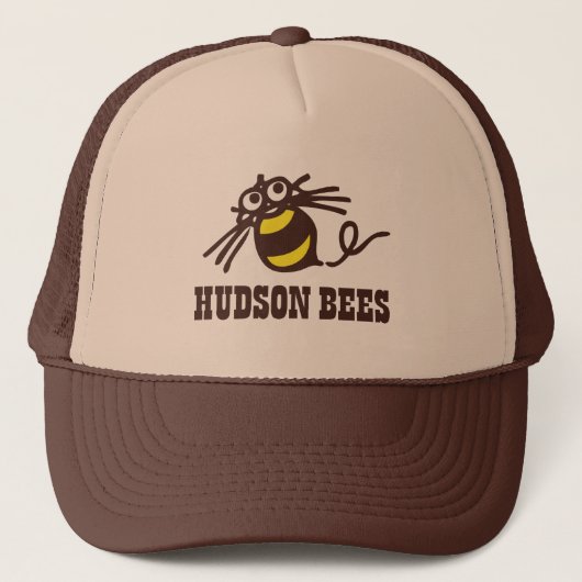 Casquette de baseball d'abeilles du Hudson (brun) (Devant)