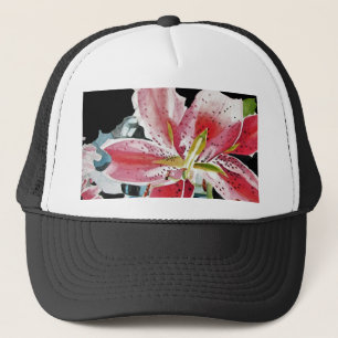 Casquette de baseball de fleurs d'aquarelle Lily L