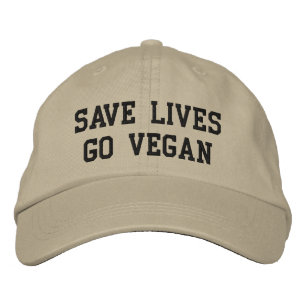 Casquette de baseball de Vegan (texte noir)