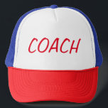 Casquette de baseball d'entraîneur<br><div class="desc">Donnez des leçons particulières au casquette de baseball ou à n'importe quel casquette du football de rugby du football de sport</div>