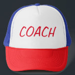 Casquette de baseball d'entraîneur<br><div class="desc">Donnez des leçons particulières au casquette de baseball ou à n'importe quel casquette du football de rugby du football de sport</div>