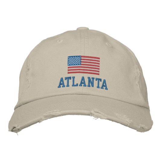 Casquette de baseball du drapeau américain Atlanta (Devant)