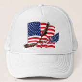 Casquette de baseball montant d'Eagle de drapeau (Devant)