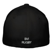 Casquette de baseball noir brodé BVI RUGBY (Dos)