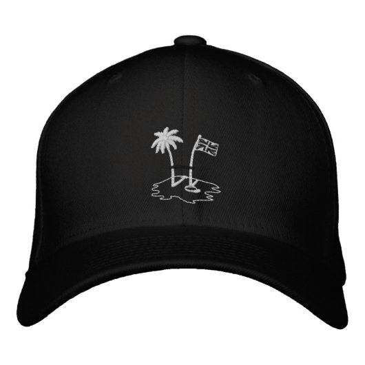 Casquette de baseball noir brodé BVI RUGBY (Devant)