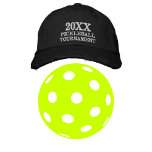 casquette de baseball noir du tournoi de basket 20<br><div class="desc">C'est un grand casquette pour les passionnés de Pickleball. Ajoutez l'année du tournoi. Vous pouvez modifier la police/le texte/les couleurs. Casquette de baseball extérieur/intérieur de Pickleball Fun.</div>