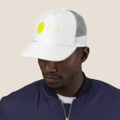 Casquette de baseball Pickleball Heartbeat - Jaune (En situation)