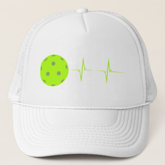 Casquette de baseball Pickleball Heartbeat - Vert (Devant)