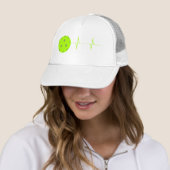 Casquette de baseball Pickleball Heartbeat - Vert (En situation)