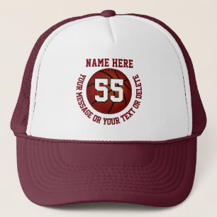 Casquette de basketball personnalisée bordeaux ou