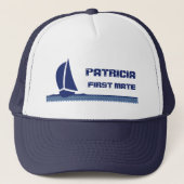 Casquette de bateau à voile avec texte personnalis (Devant)