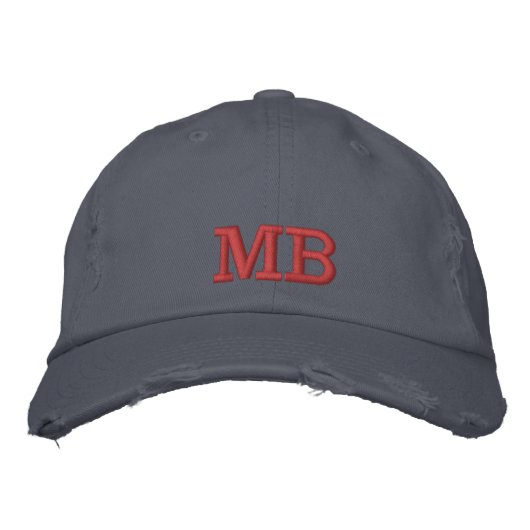 Casquette de boîte personnalisée brodé désorganisé (Devant)