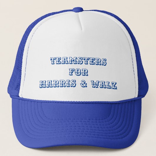 Casquette de camion pour "Teamsters for Harris & W (Devant)