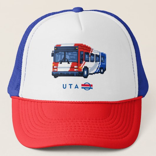Casquette de camionneur 8-bit TRAX Train (Devant)