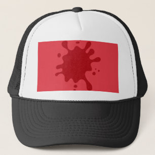 Casquette de camionneur à éclaboussures rouge toma