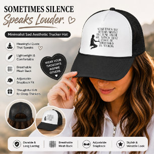 Casquette de camionneur à esthétique triste minima