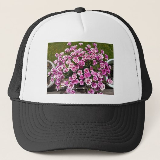 Casquette de camionneur à fleurs rose Bloom (Devant)