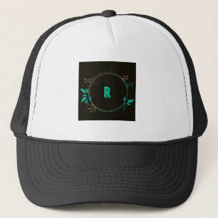 Casquette de camionneur à initiale de lettre R en