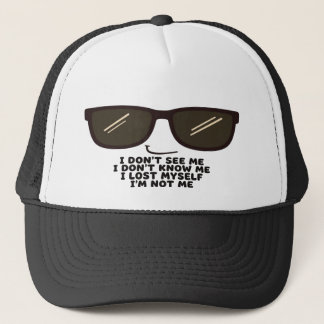Casquette de camionneur à lunettes de soleil drôle