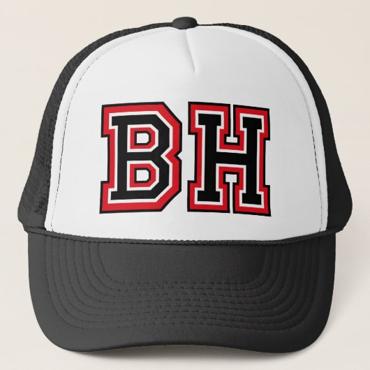 Casquette de camionneur à monogramme «BH» (Devant)