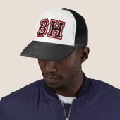 Casquette de camionneur à monogramme «BH» (En situation)