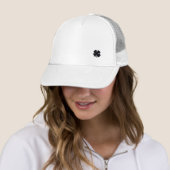 Casquette de camionneur à mousse blanche Black Clo (En situation)