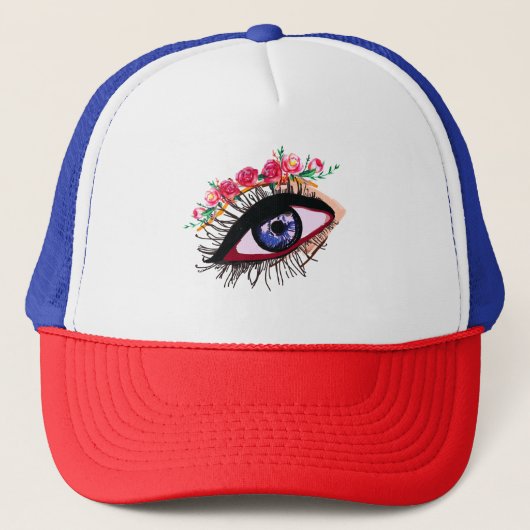 Casquette de camionneur à œil bleu (Devant)