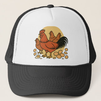 Casquette de camionneur amoureux de poulet