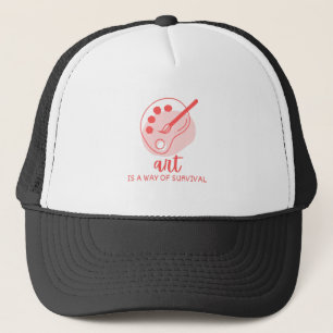 Casquette de camionneur avec citation d'artiste 'L