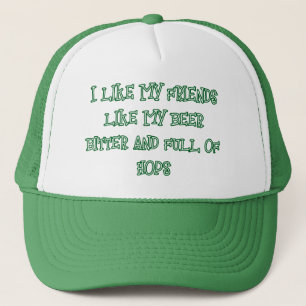 Casquette de camionneur 'Bière amère voulue ici'