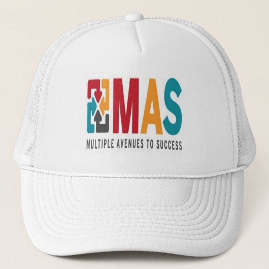 Casquette de camionneur (blanc) (Devant)